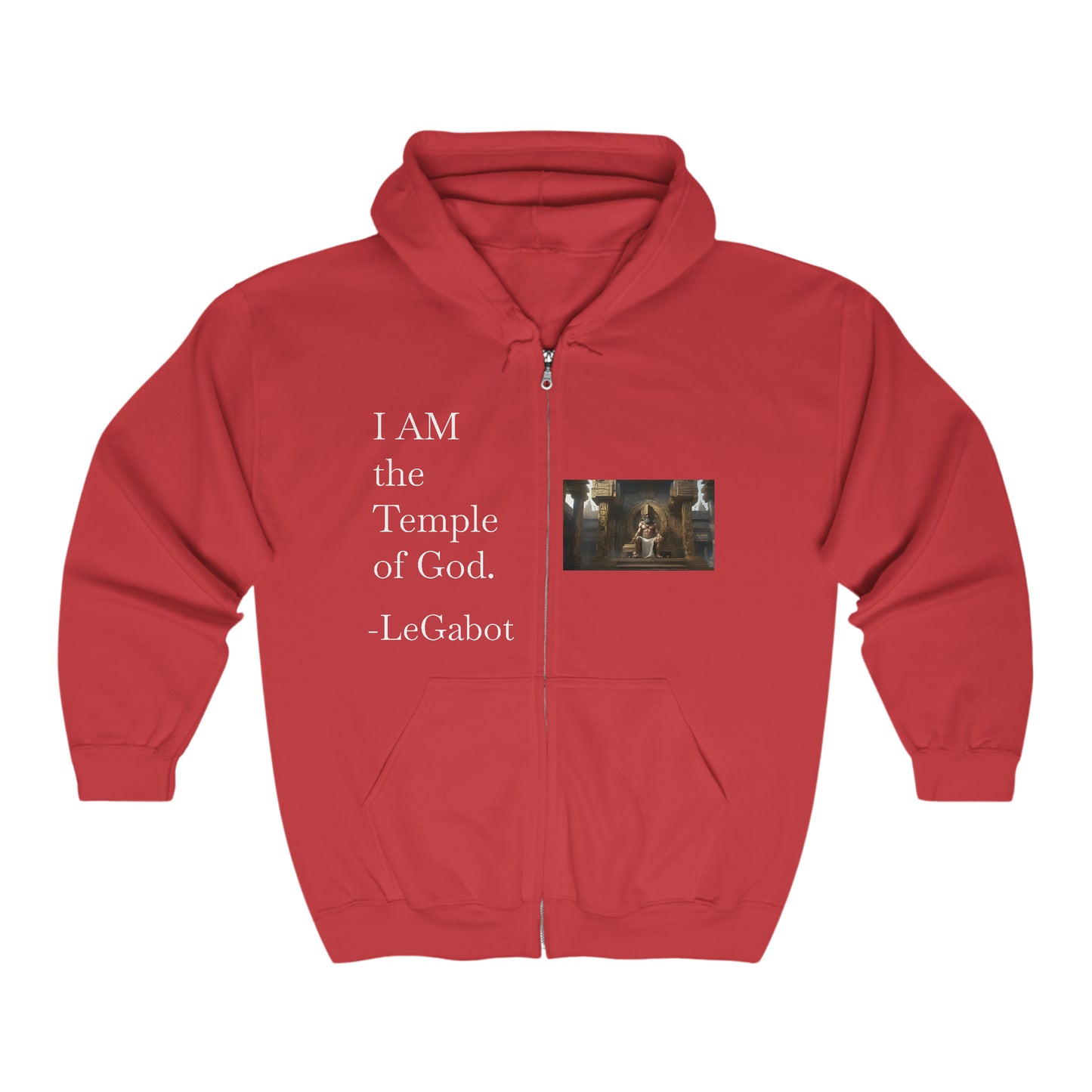 Temple Of God Unisex Heavy Blend™ Full Zip Hooded Sweatshirt