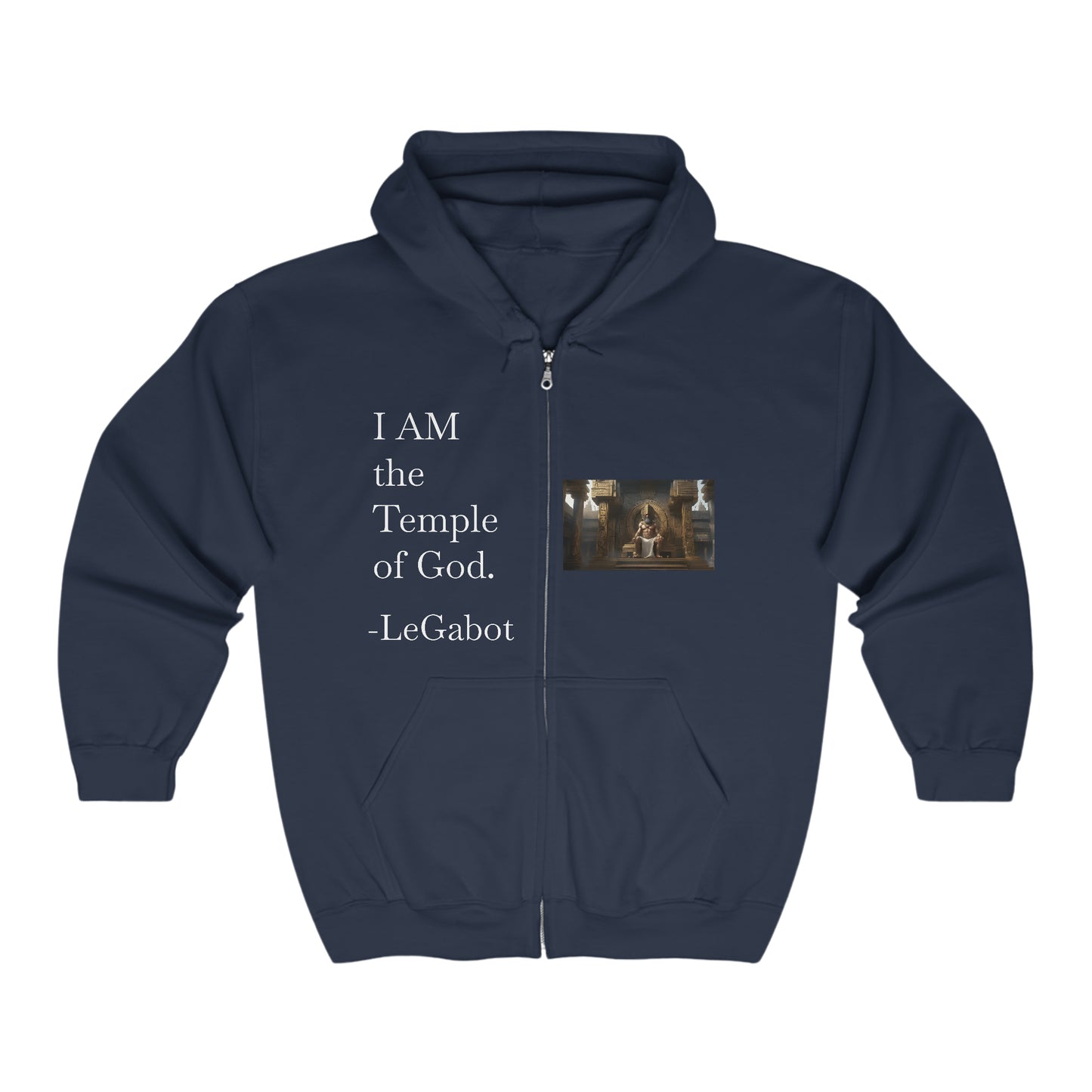 Temple Of God Unisex Heavy Blend™ Full Zip Hooded Sweatshirt