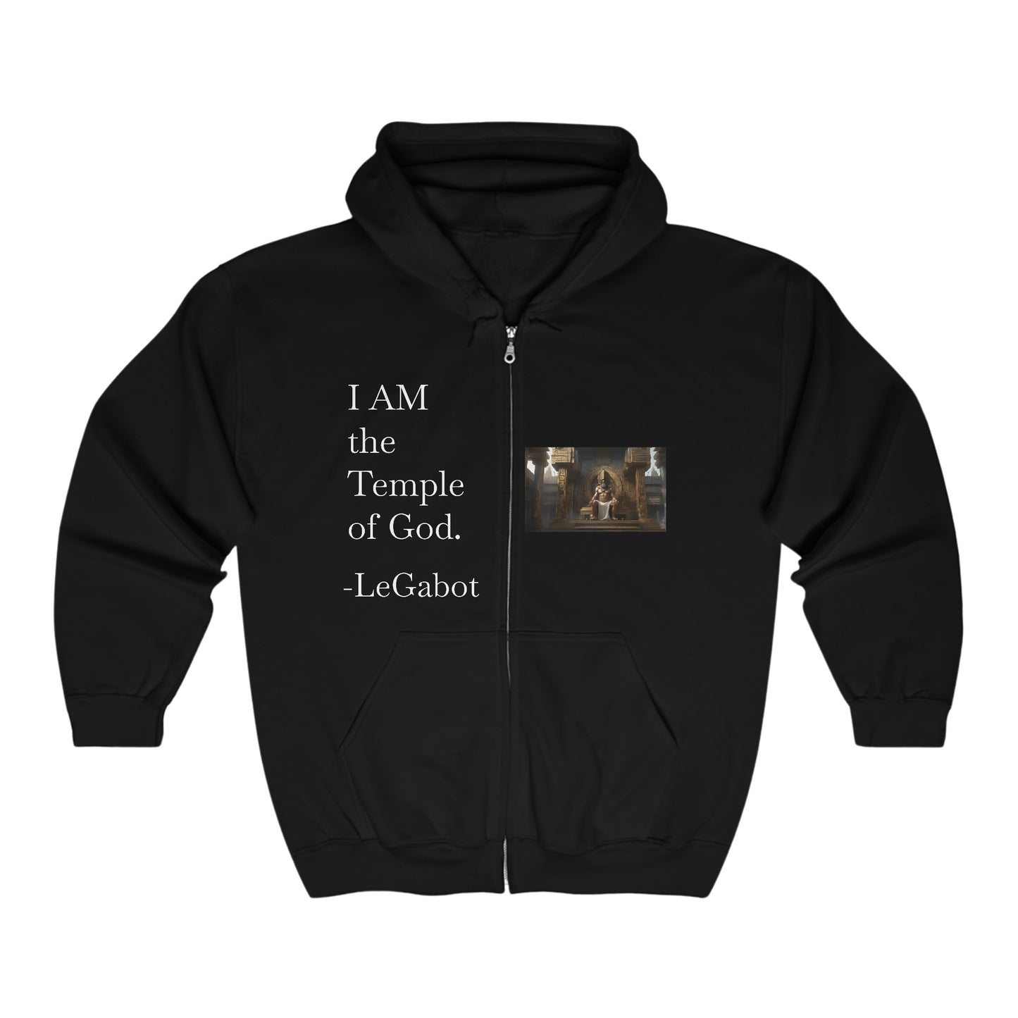 Temple Of God Unisex Heavy Blend™ Full Zip Hooded Sweatshirt