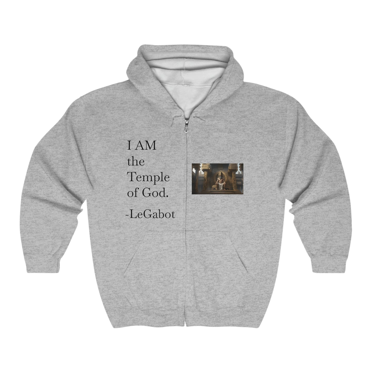 Temple Of God Unisex Heavy Blend™ Full Zip Hooded Sweatshirt