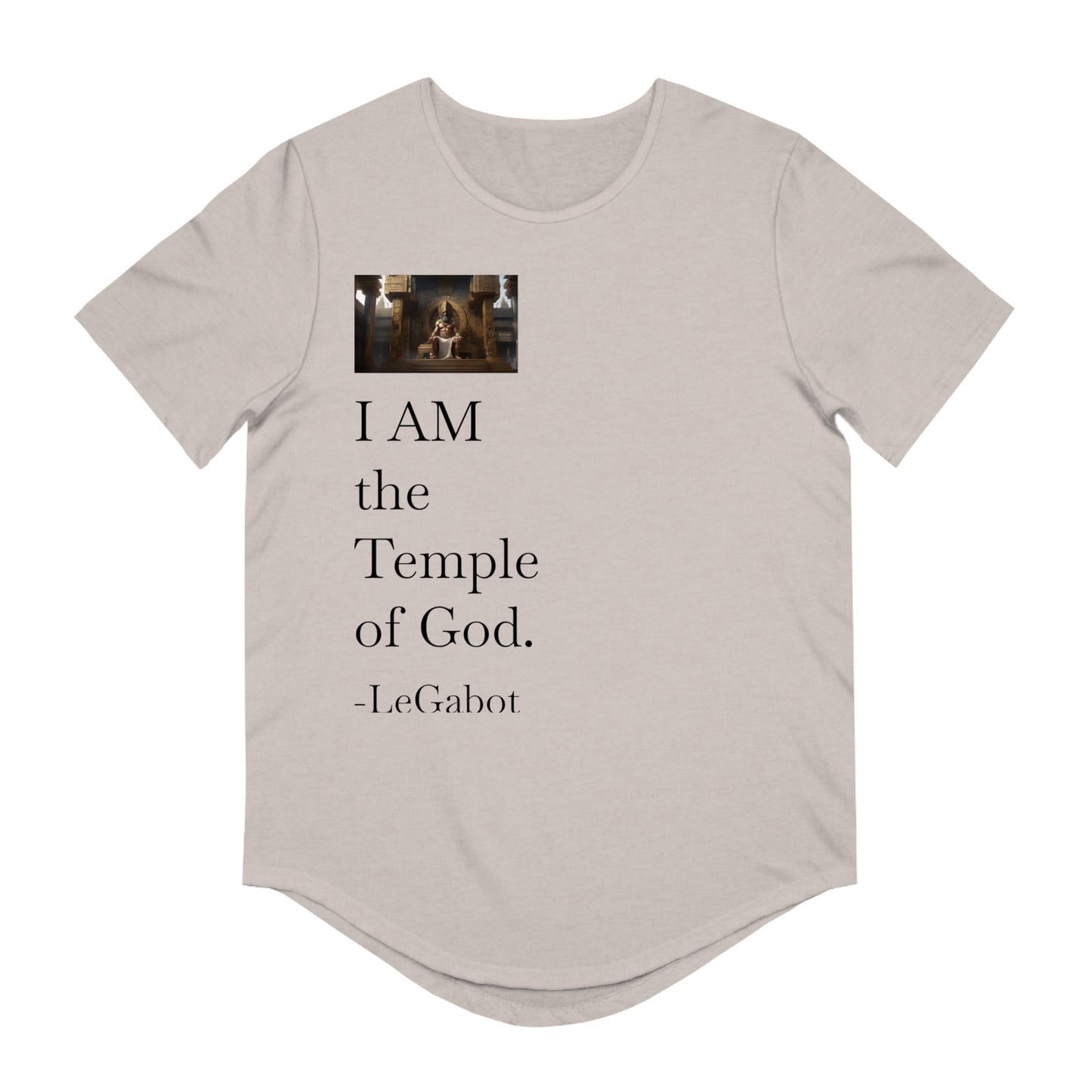 Temple of God Men's Jersey Curved Hem Tee