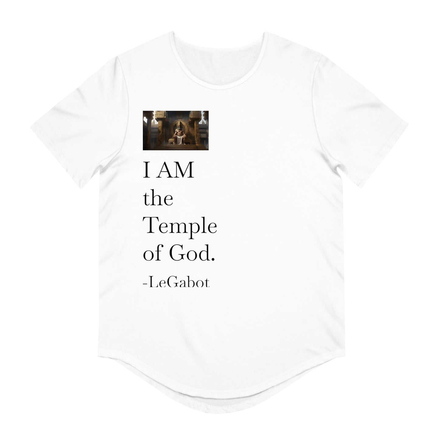 Temple of God Men's Jersey Curved Hem Tee