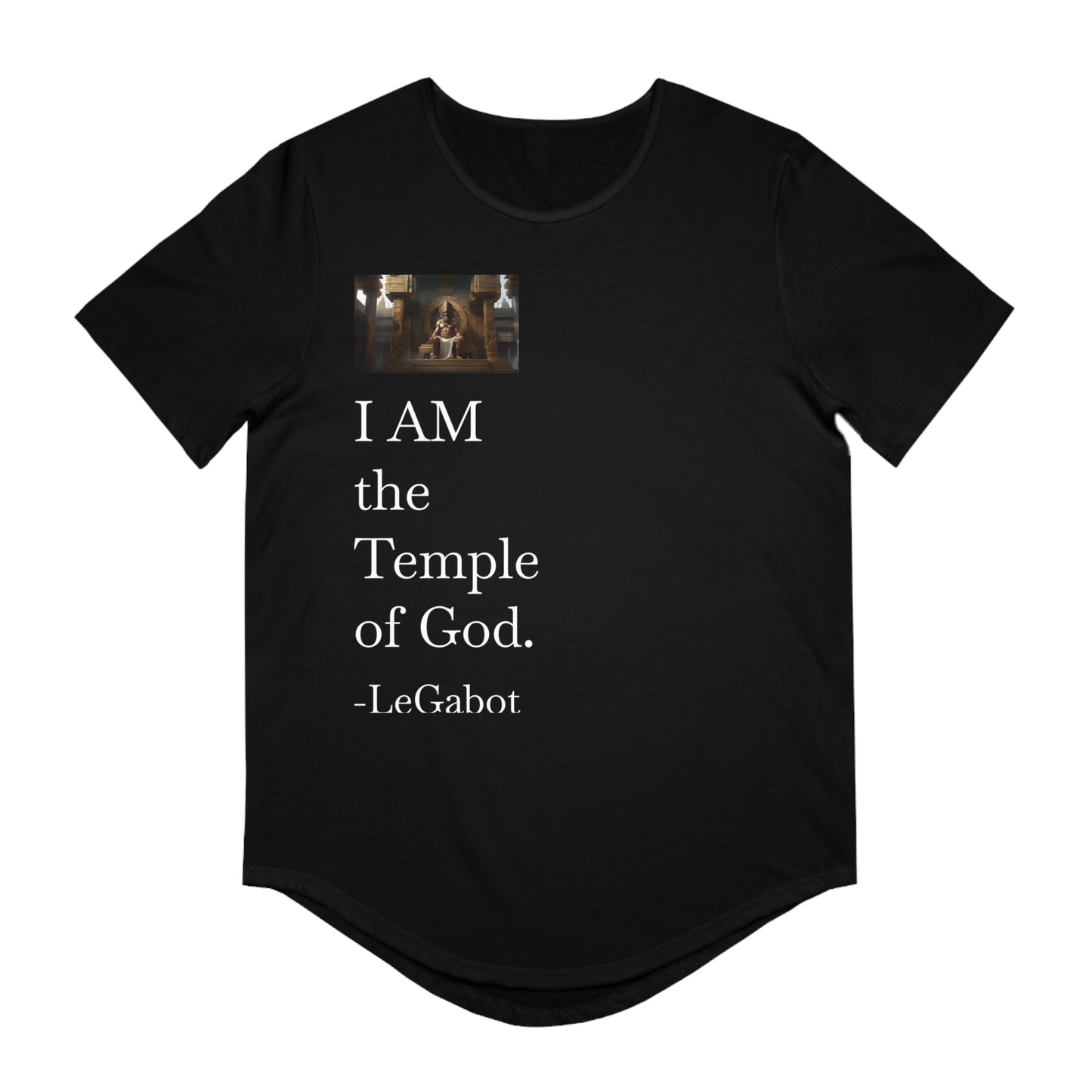 Temple of God Men's Jersey Curved Hem Tee